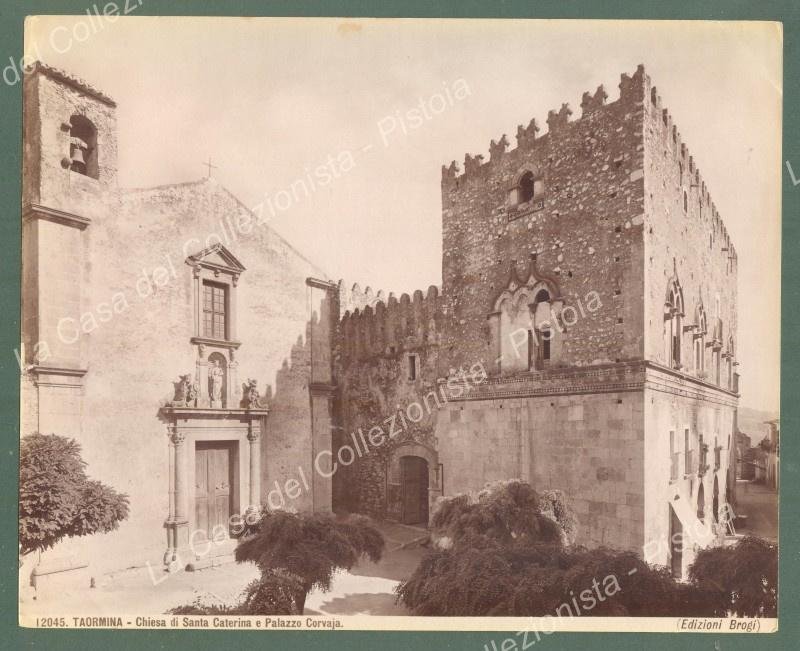TAORMINA, Sicilia. Chiesa S.Caterina e Palazzo Corvaja. Foto Brogi, circa …