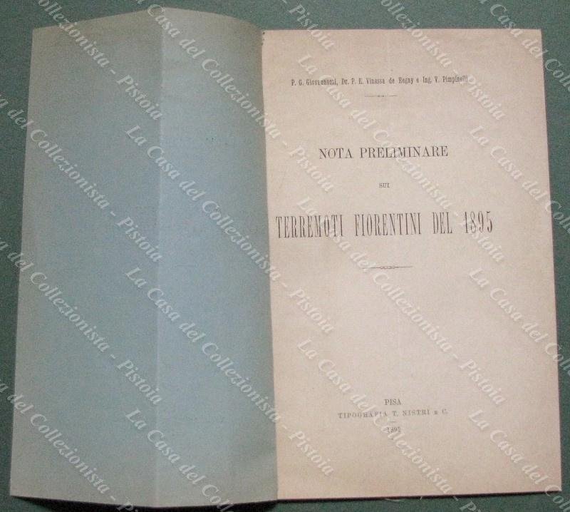 TERREMOTO 1895 FIRENZE. NOTA PRELIMINARE SUI TERREMOTI FIORENTINI DEL 1895. …