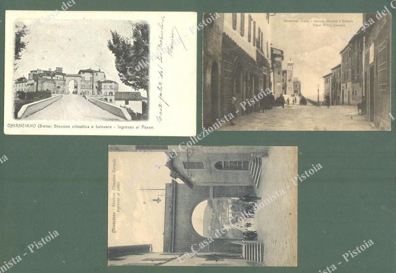 Toscana. CHIANCIANO, Siena. 3 cartoline d&#39;epoca viaggiate 1904-1929