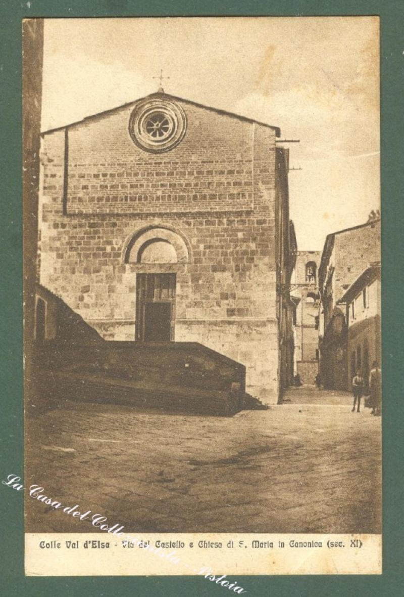 Toscana. COLLE VAL D&#39;ELSA, Siena. Via del Castello. Cartolina d&#39;epoca …