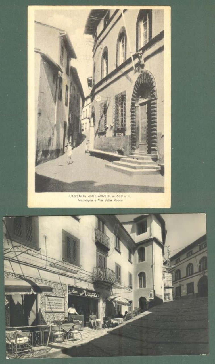 Toscana. COREGLIA ANTELMINELLI, Lucca. Due cartoline d&#39;epoca viaggiate