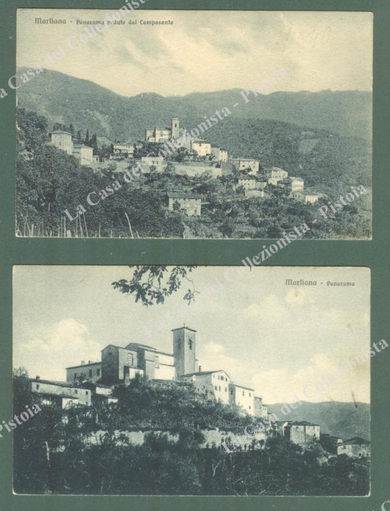 Toscana. MARLIANA Pistoia. 2 cartoline d&#39;epoca non viaggiate, circa 1920.