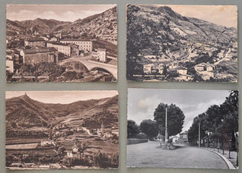 Toscana. MARRADI, Firenze. 4 cartoline d&#39;epoca viaggiate nel 1951-1955