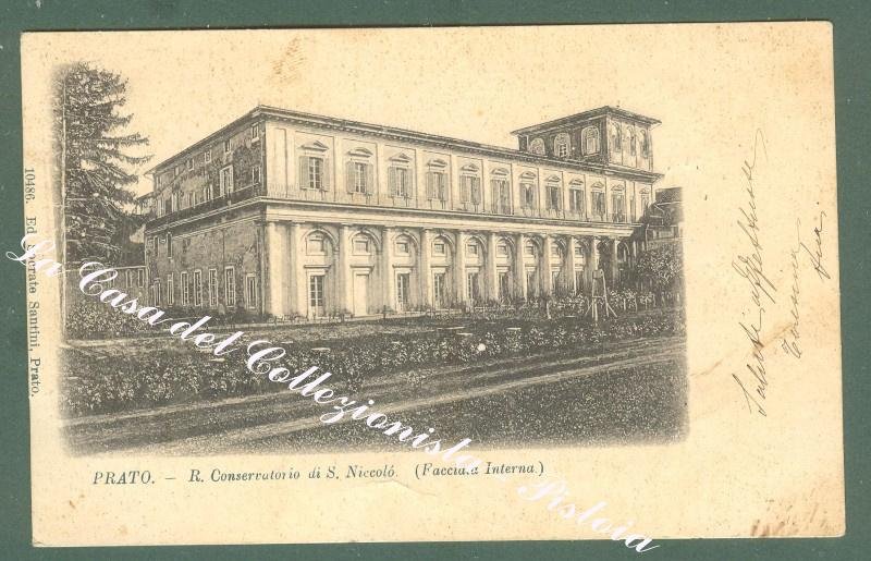 Toscana. PRATO. R. Conservatorio S. NiccolÃ². Cartolina d&#39;epoca viaggiata