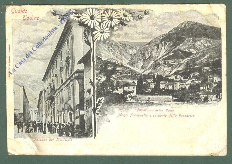 Umbria. GUALDO TADINO, Perugia. Cartolina d&#39;epoca viaggiata