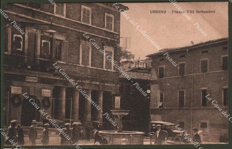 URBINO. Piazza VIII Settembre. Cartolina d'epoca