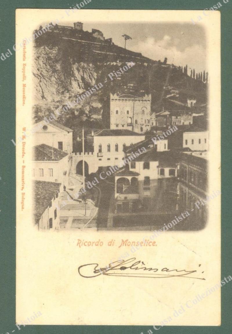 Veneto. MONSELICE, Padova. Cartolina d&#39;epoca viaggiata nel 1900.