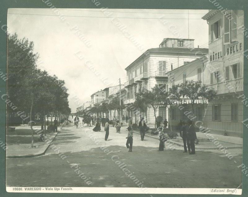 VIAREGGIO, Lucca. Viale U.Foscolo. Foto originale Brogi, circa 1920