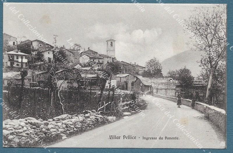 VILLAR PELLICE, Torino. Cartolina d&#39;epoca, circa 1910