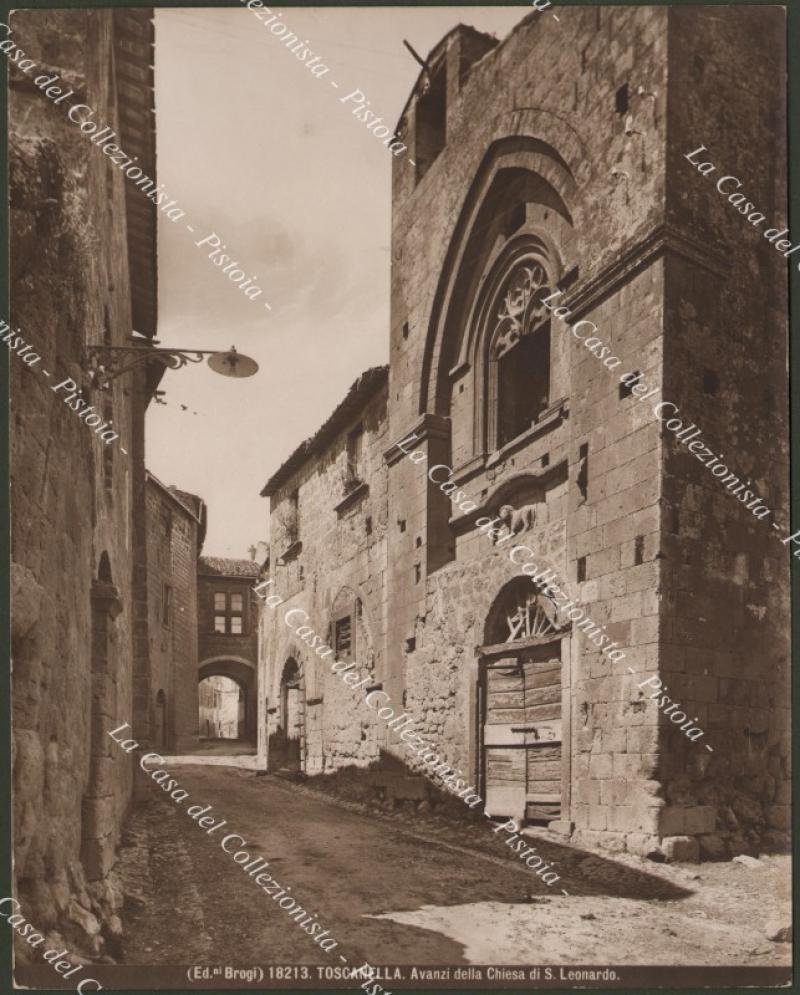 Viterbo, TOSCANELLA. Avanzi d. Chiesa di S. Leonardo. Fotografia originale, …