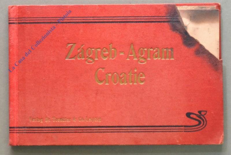 ZAGABRIA. CROAZIA. Album con 10 cartoline d&#39;epoca applicate a cartoncini, …