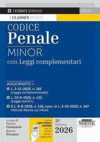 Codice Penale Minor. Leggi complementari. Con APP CODICI SIMONE per … | Immagine principale