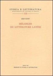 Mélanges de littérature latine
