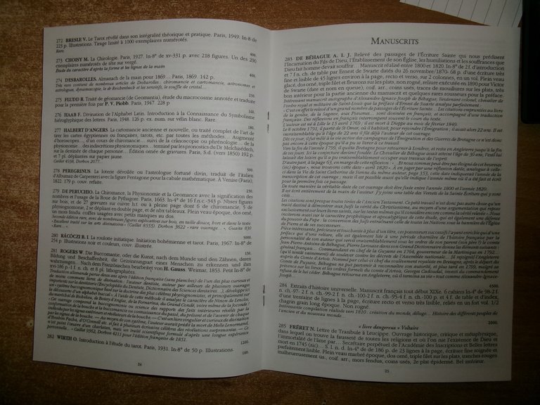 5 cataloghi catalogue de Livres Anciens. Librairie du Graal 1998/1997/1999