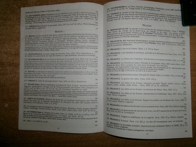 5 cataloghi catalogue de Livres Anciens. Librairie du Graal 1998/1997/1999