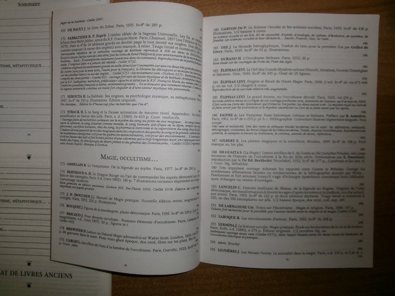 5 cataloghi catalogue de Livres Anciens. Librairie du Graal 1998/1997/1999