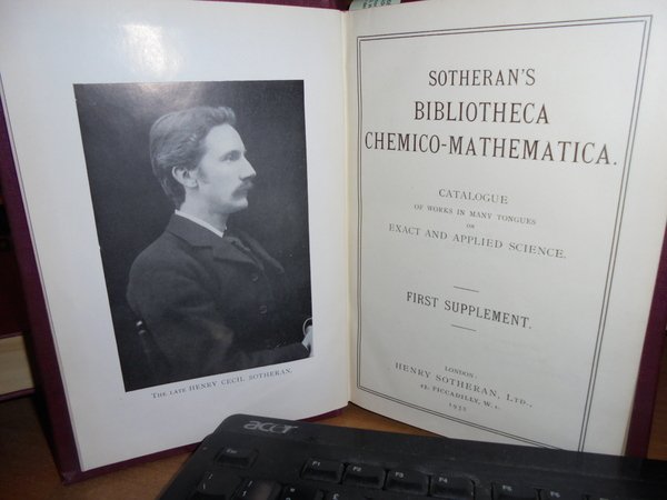 5 volumi. BIBLIOTHECA CHEMICO-MATHEMATICA: Catalogue of Works in many tongues …