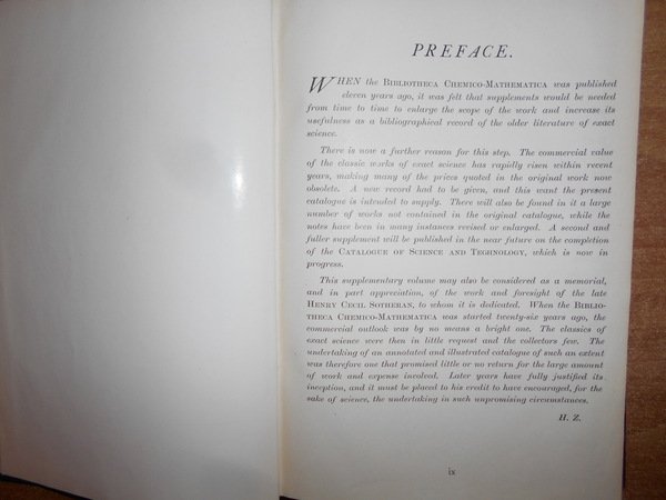 5 volumi. BIBLIOTHECA CHEMICO-MATHEMATICA: Catalogue of Works in many tongues …
