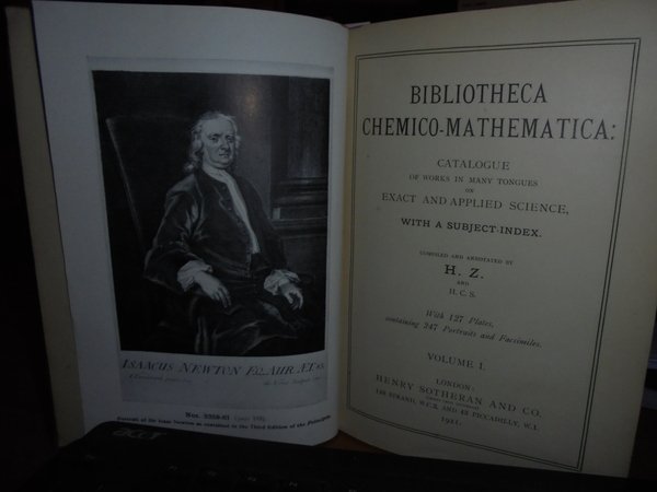 5 volumi. BIBLIOTHECA CHEMICO-MATHEMATICA: Catalogue of Works in many tongues …