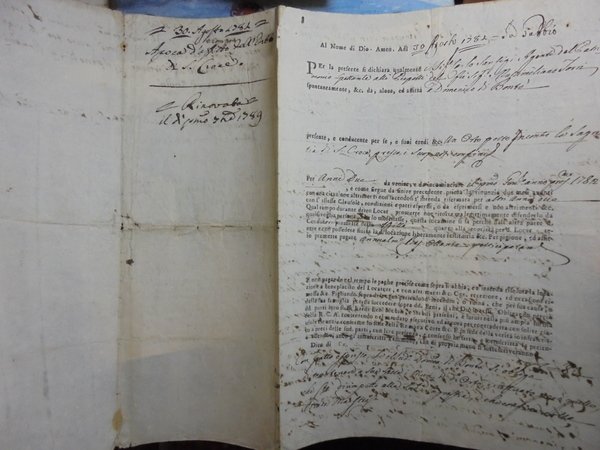 6 Atti di compravendita (6 pezzi) 1782 - 1837