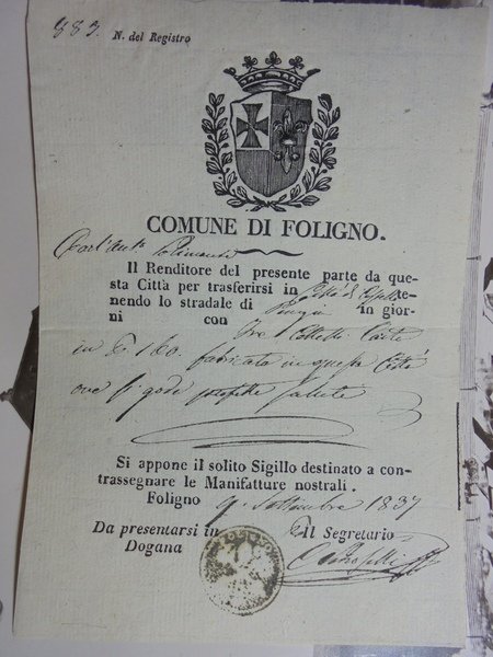 6 Atti di compravendita (6 pezzi) 1782 - 1837