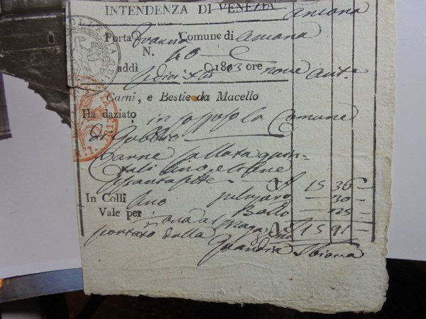 6 Atti di compravendita (6 pezzi) 1782 - 1837