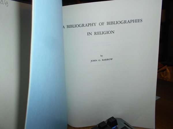 A Bibliography of Bibliographies in Religion