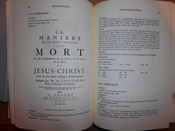 A Bibliography of FRENCH EMBLEM BOOKS