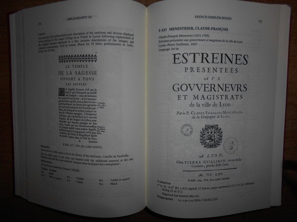 A Bibliography of FRENCH EMBLEM BOOKS