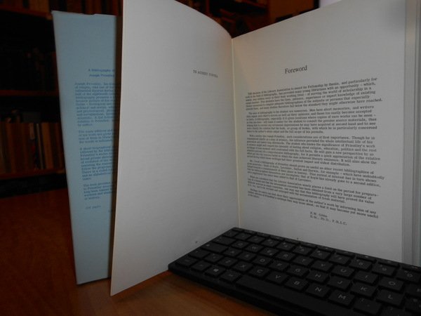 A Bibliography of Joseph Priestley 1733 - 1804