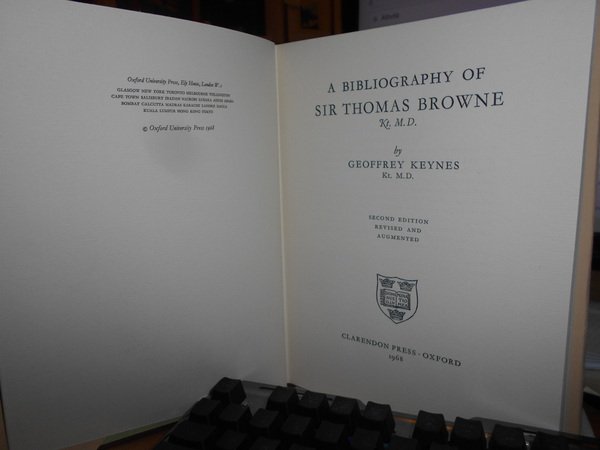 A Bibliography of Sir THOMAS BROWNE