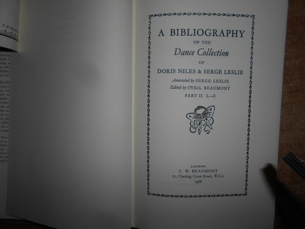 A BIBLIOGRAPHY of the DANCE COLLECTION