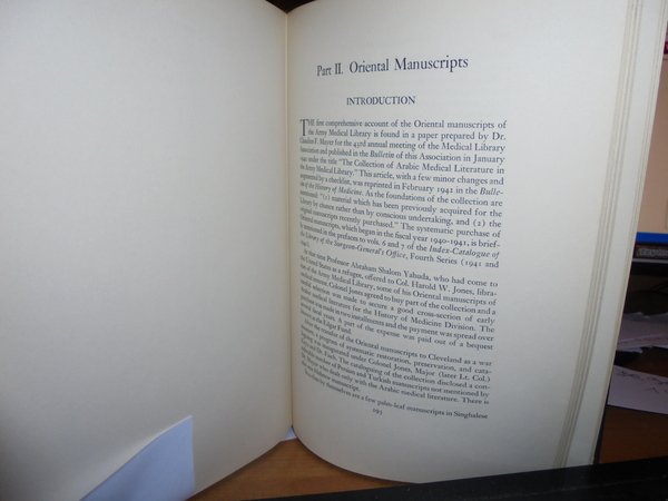 A Catalogue of Incunabola and Manuscripts in the Army Medical …