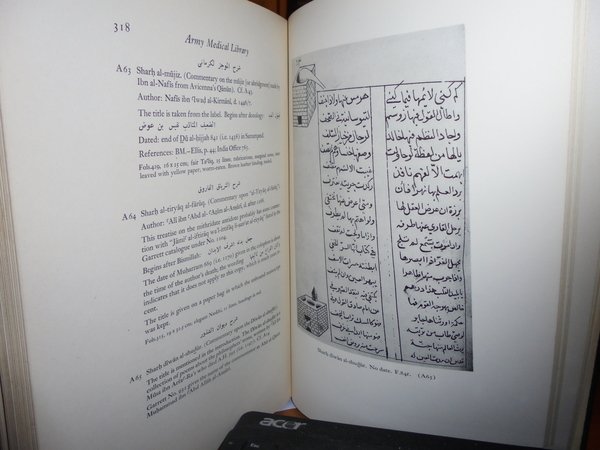 A Catalogue of Incunabola and Manuscripts in the Army Medical …