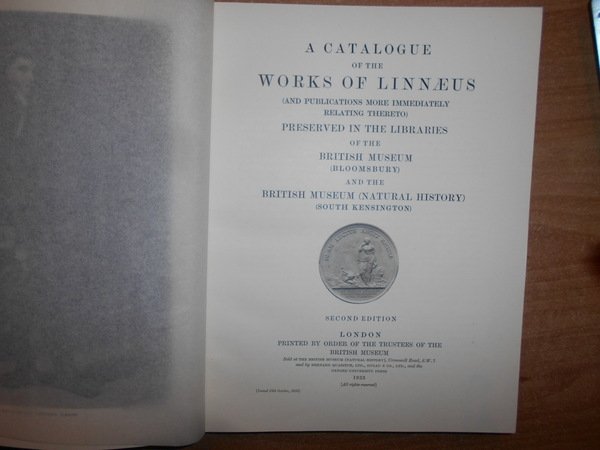 A CATALOGUE OF THE WORKS OF LINNÆUS (and Publications more …