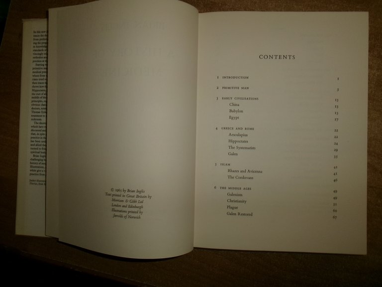 A HISTHORY of MEDICINE. BRIAN INGLIS 1965