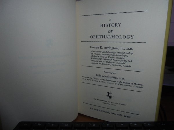 A History of OPHTHALMOLOGY