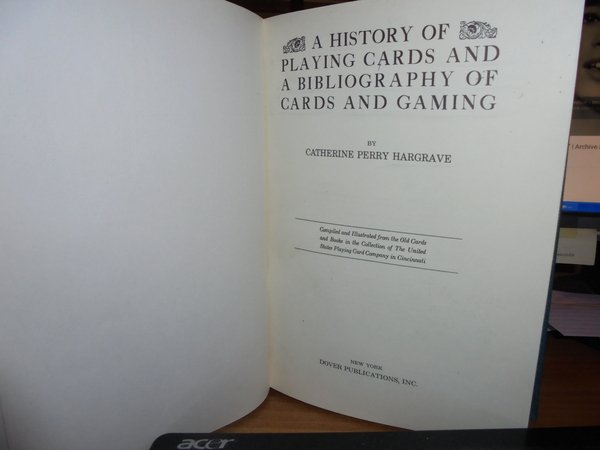 A History of Playng Cards and a Bibliography of Cards …