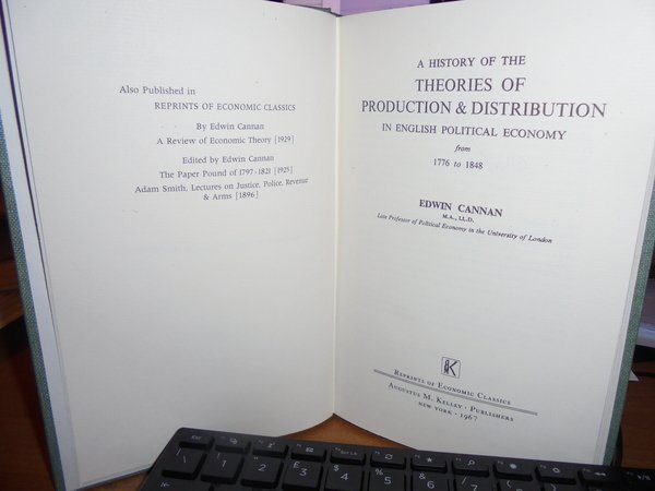 A HISTORY of the THEORIES of PRODUCTION & DISTRIBUTION in …