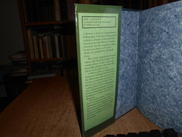 A Matter of Taste. A Bibliographical Catalogue of International Books …