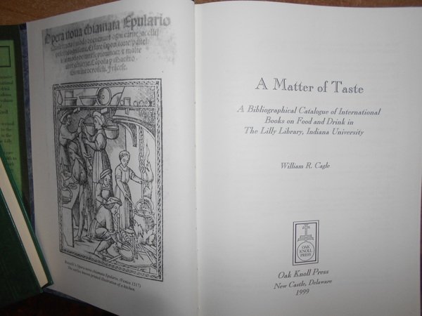 A Matter of Taste. A Bibliographical Catalogue of International Books …