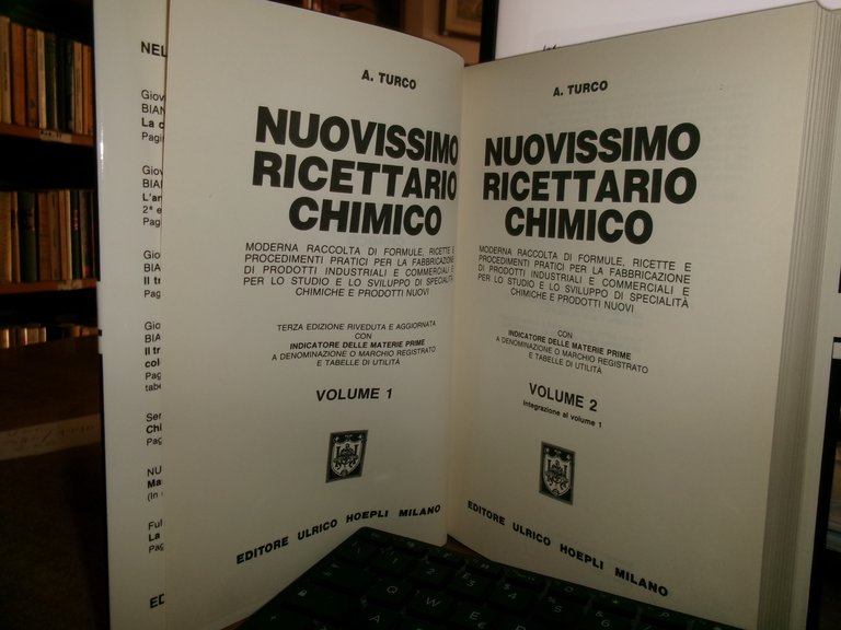 A. TURCO. Nuovissimo Ricettario Chimico Hoepli seconda edizione in 2 … | Immagine Gallery 7