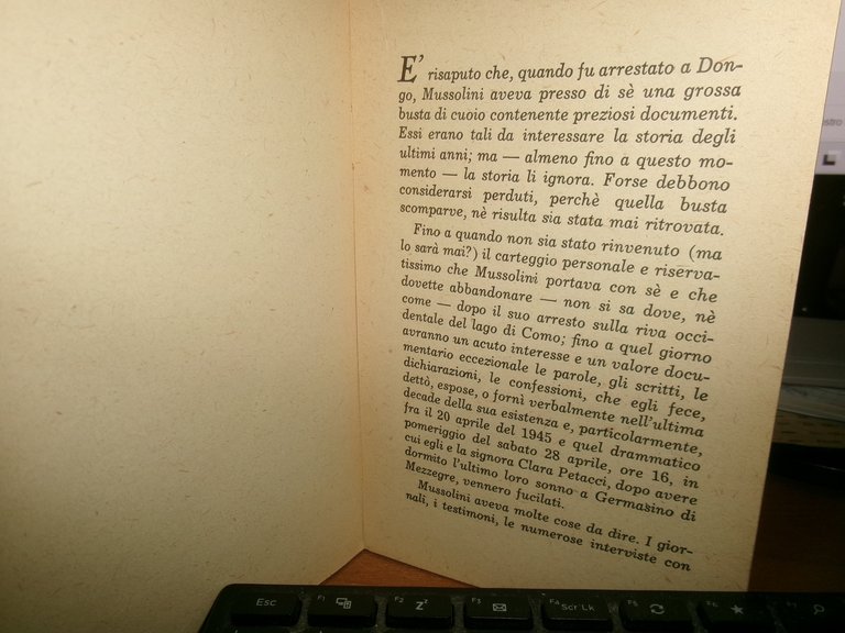 A. V. - TESTAMENTO POLITICO DI MUSSOLINI DETTATO CORRETTO SIGLATO …