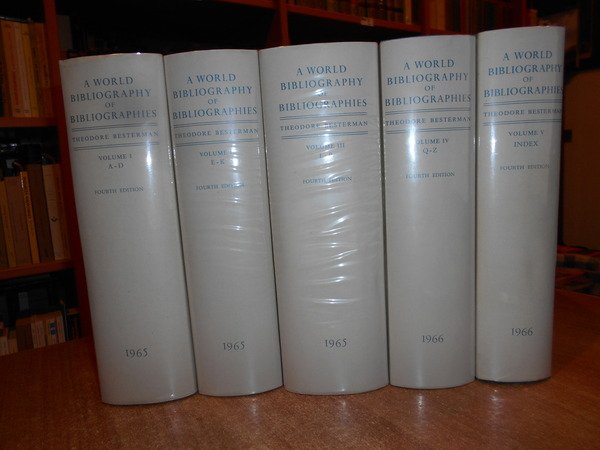 A WORLD BIBLIOGRAPHY OF BIBLIOGRAPHIES and of Bibliographical Catalogues, Calendars, … | Immagine Gallery 1