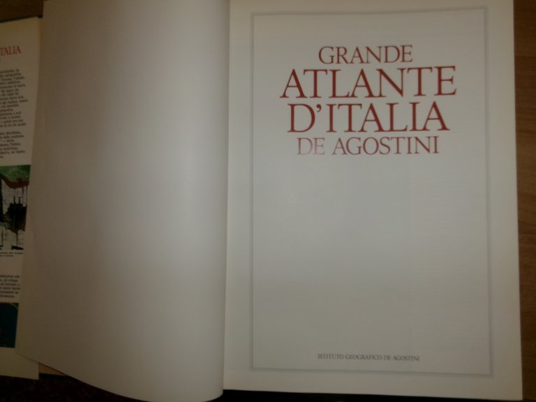 AA. VV. 2 volumi GRANDE ATLANTE D' ITALIA DE AGOSTINI/...D' …