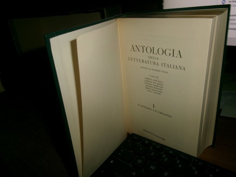 AA. VV. Antologia della Letteratura Italiana diretta da Maurizio Vitale …