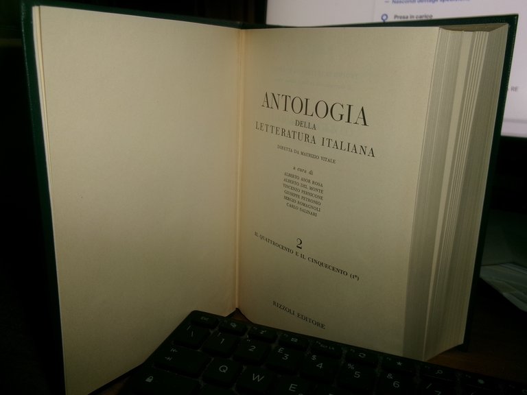 AA. VV. Antologia della Letteratura Italiana diretta da Maurizio Vitale …