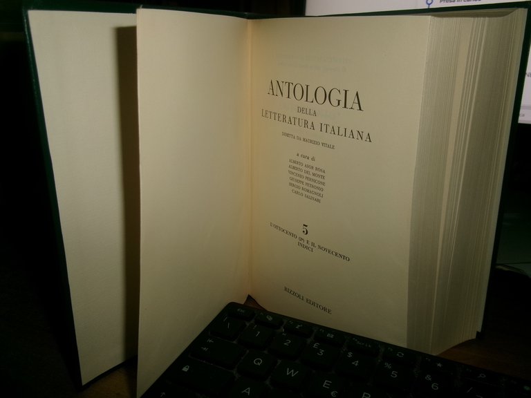 AA. VV. Antologia della Letteratura Italiana diretta da Maurizio Vitale …