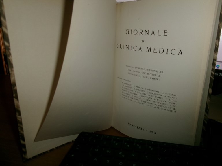 AA. VV. DOMENICO CAMPANACCI. Giornale di Clinica Medica 1983 12 …