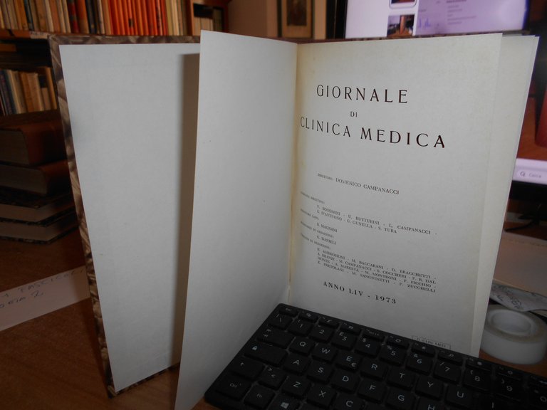 AA. VV. DOMENICO CAMPANACCI. Giornale di Clinica Medica anno LIV …